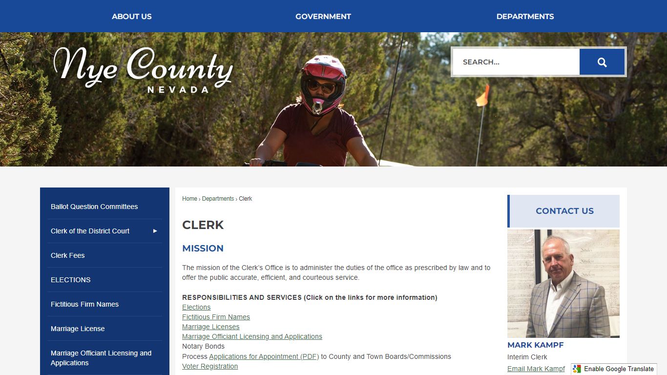 Clerk | Nye County, NV Official Website